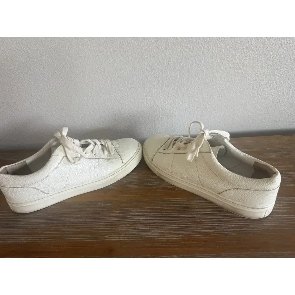 Vince White Leather Upper Sneaker Pebbled Leather Women’s Sz 7M